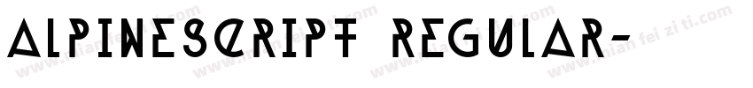 AlpineScript Regular字体转换